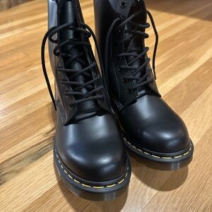 Dr. Martens Black Boots with Yellow Accents